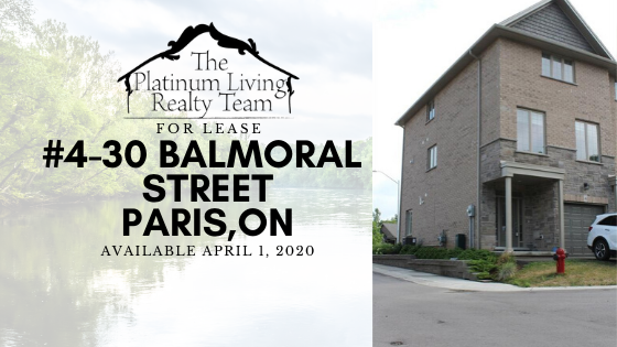 LEASED-Unit 4 30 Balmoral Street, Paris Ontario