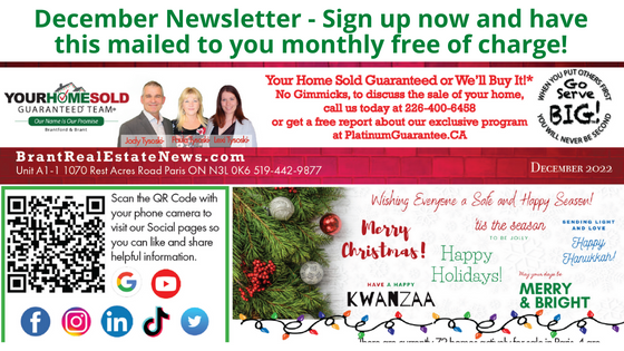 December 2022 Brant Real Estate Newsletter